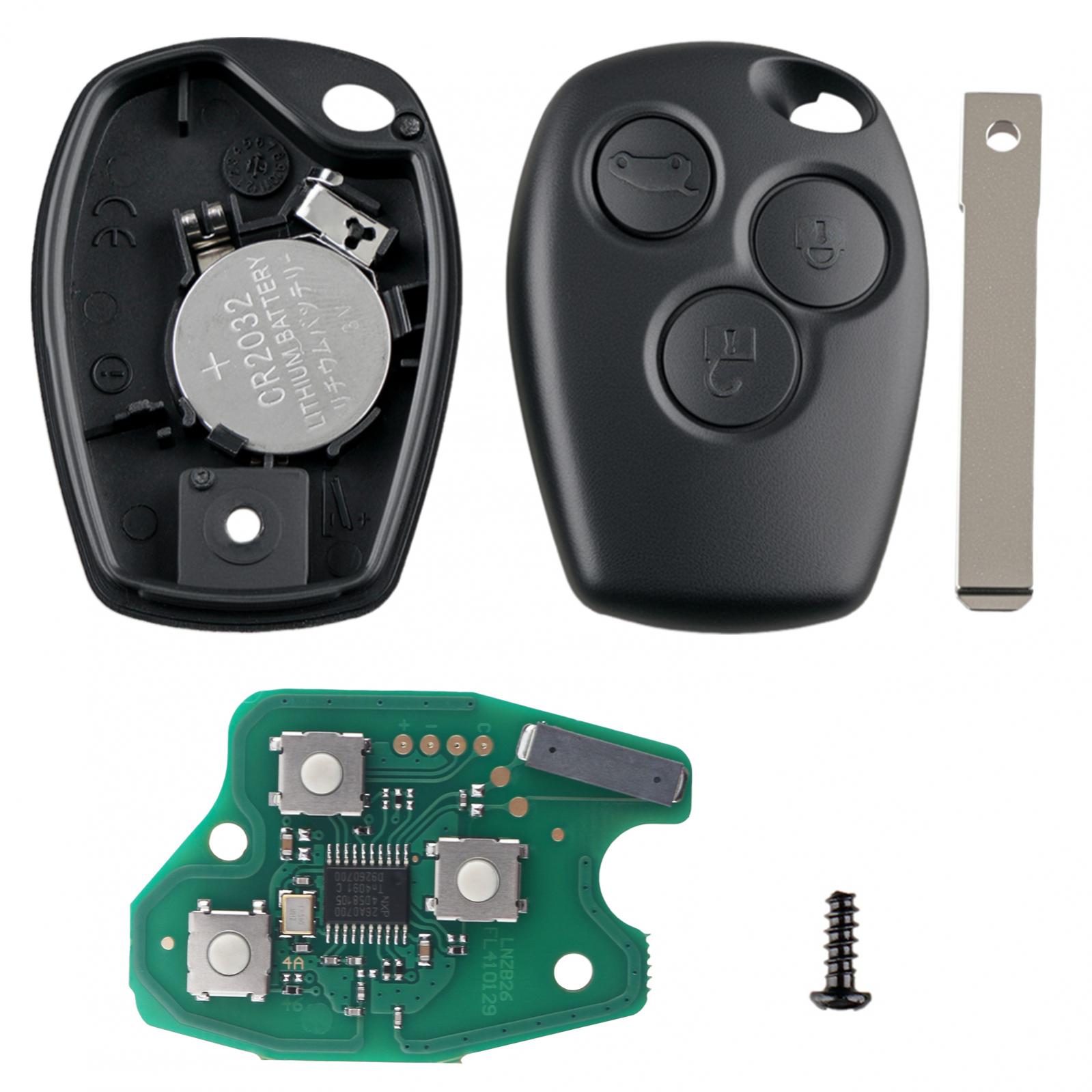 433Mhz 3 Button Car Remote Key Fob PCF7946 Blade Fit for Renault/Kangoo II - Picture 8 of 8