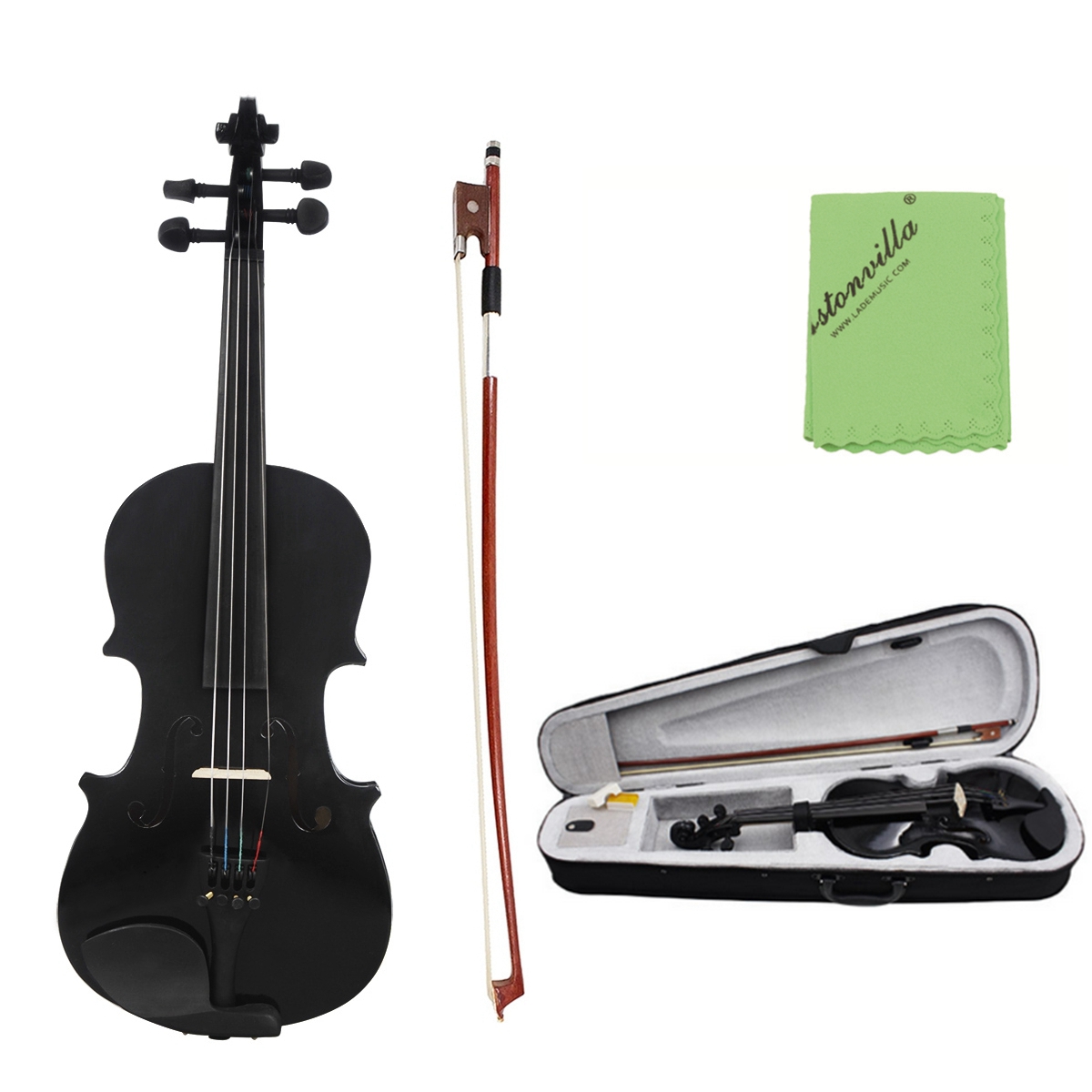 Title 21, 4/4 3/4 1/2 1/8 Acoustic Violin Color Natural /...