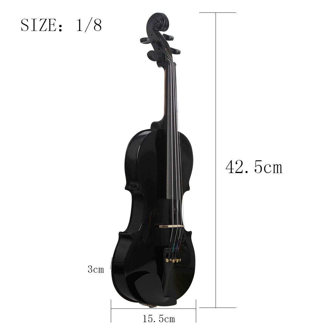 Title 24, Violino acustico 4/4 3/4 1/2 1/8 colore natural...