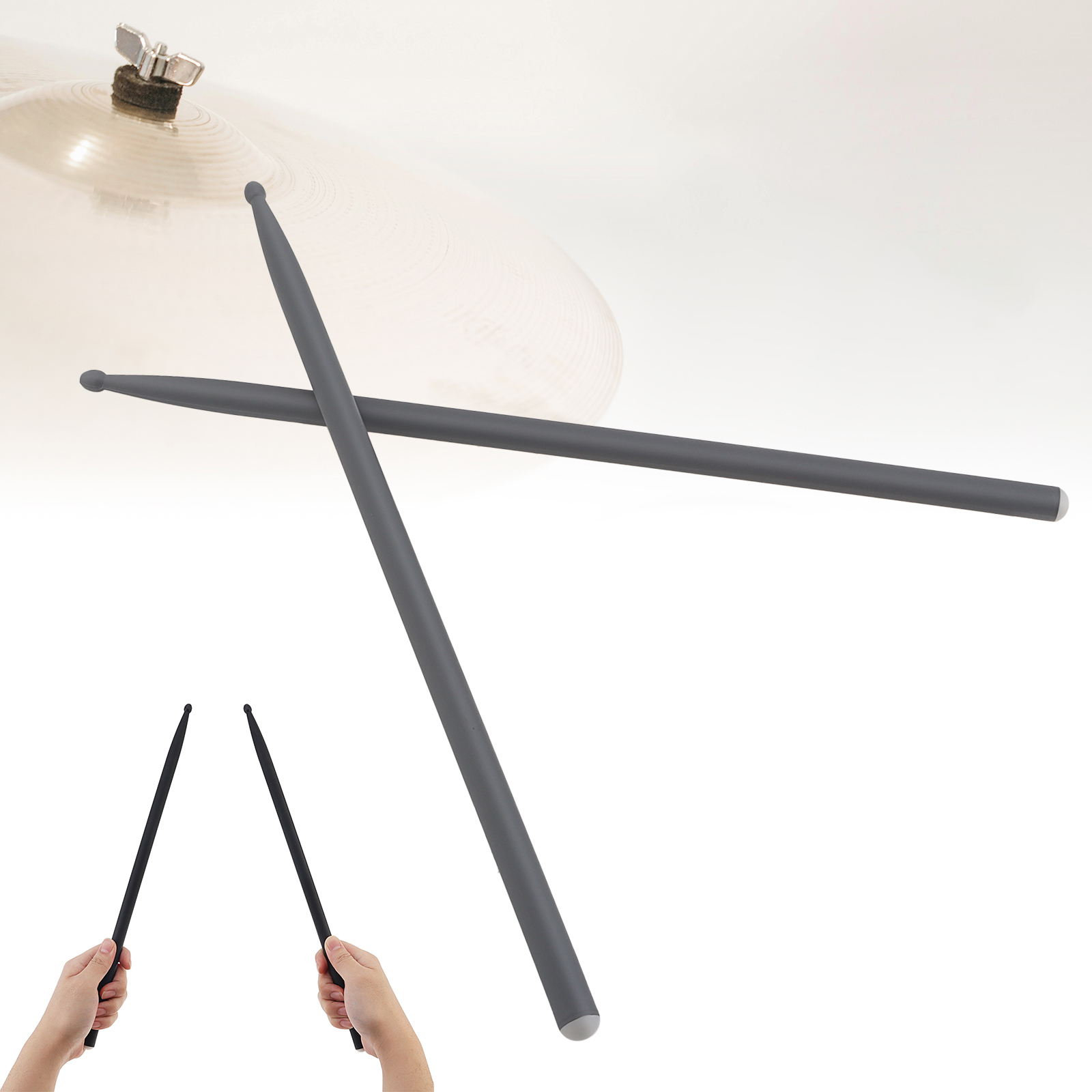 1 Pair 5A Carbon Fiber Drumsticks for Jazz Drum Exercise, Beginner Practice Heavy-duty Drum Sticks
